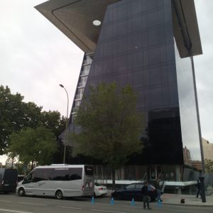 You can hire a minibus in Madrid with Grandoure company